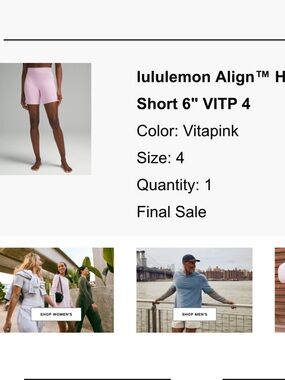 lululemon athletica Align High-Rise 6" Shorts in VitaPink